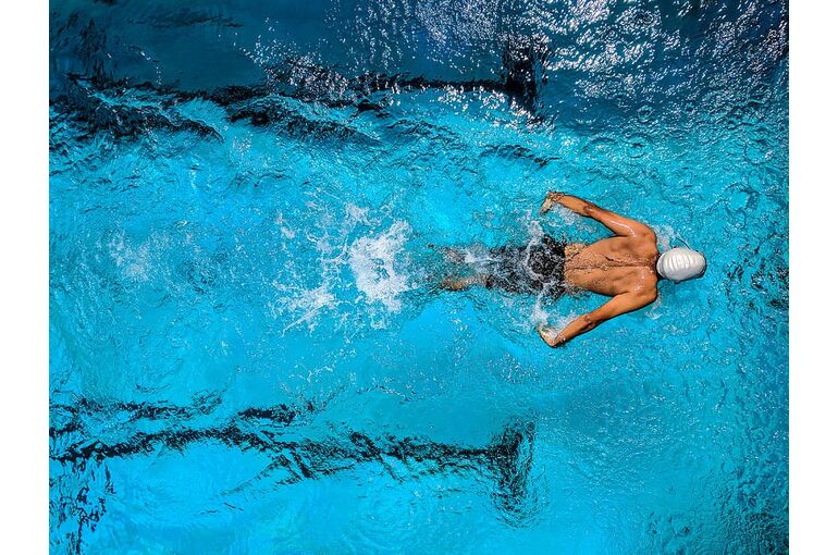 action-athlete-blue-diver